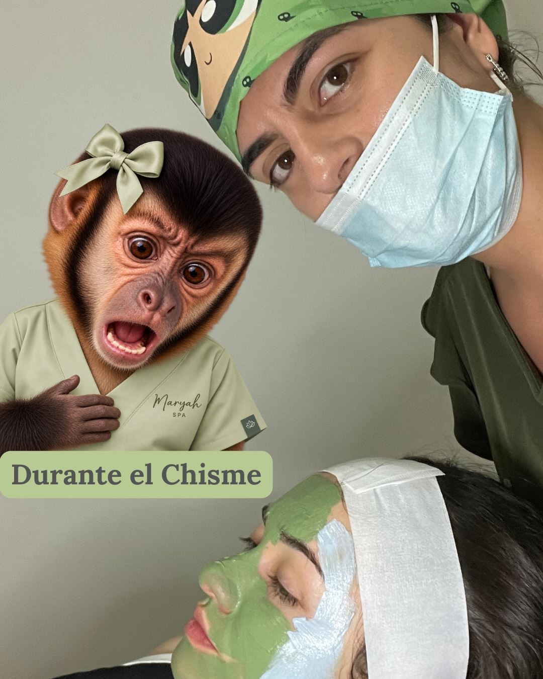 Durante el chisme: facial con mascarilla